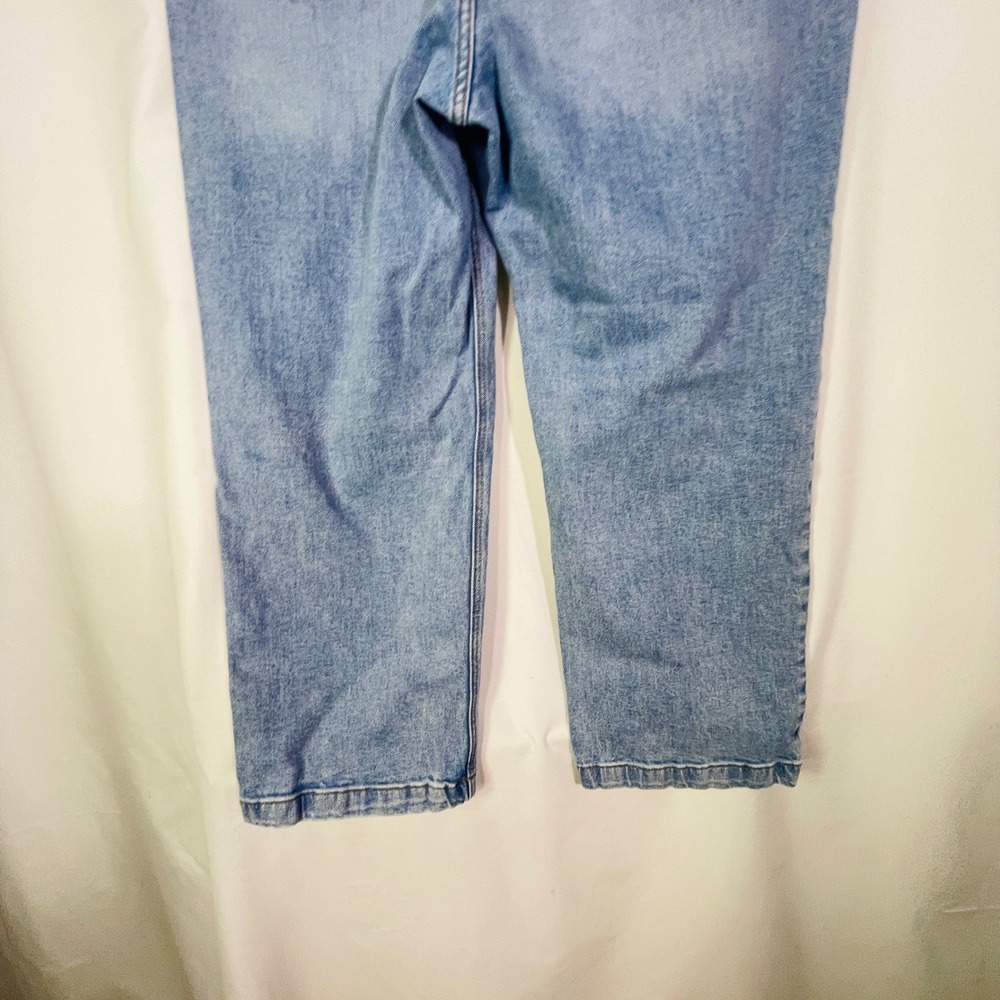 Old Navy Wide-Leg Jeans Women's 16 Extra High-Waisted Ankle Short Light Blue - Picture 6 of 9